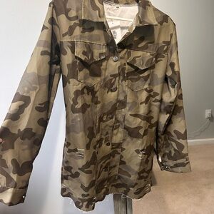 Camouflage Button-Up Jacket